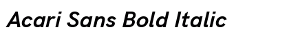 Acari Sans Bold Italic Font Acari Sans Bold Italic Font Preview