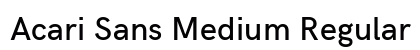 Acari Sans Medium Regular Font Acari Sans Medium Regular Font Preview