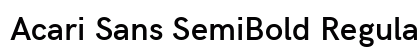 Acari Sans SemiBold Regular Font Acari Sans SemiBold Regular Font Preview