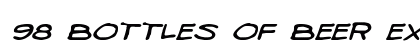 98 Bottles of Beer Expanded Italic Expanded Italic preview