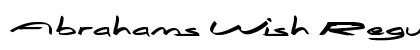 Abrahams Wish Regular Font Abrahams Wish Regular Font Preview