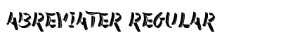 Abreviater Regular Font Abreviater Regular Font Preview