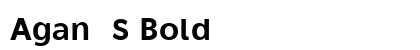 Agan&#65535; S Bold Preview