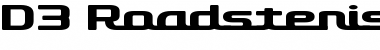 Download D3 Roadsterism Wide Regular Font
