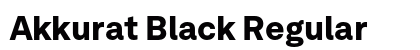 Akkurat Black Regular Font Akkurat Black Regular Font Preview