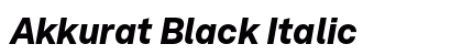Akkurat Black Italic Font Akkurat Black Italic Font Preview