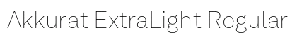 Akkurat ExtraLight Regular Font Akkurat ExtraLight Regular Font Preview