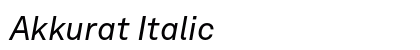 Akkurat Italic Font Akkurat Italic Font Preview