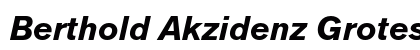 Berthold Akzidenz Grotesk BE Bold Italic Preview