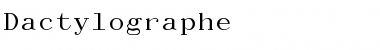 Download Dactylographe Regular Font