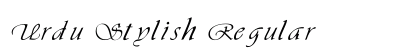 Urdu Stylish Regular Font Urdu Stylish Regular Font Preview