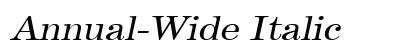 Annual-Wide Italic preview