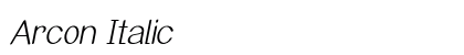 Arcon Italic Preview
