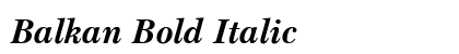 Balkan Bold Italic Preview