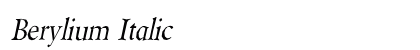Berylium Italic preview