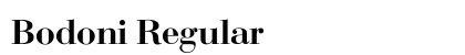 Bodoni Regular Preview