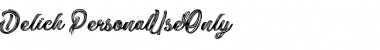Download Delich_PersonalUseOnly Font Download Delich_PersonalUseOnly Font