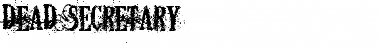 Download DEAD SECRETARY Font Download DEAD SECRETARY Font