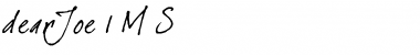 Download dearJoe 1 M&S Font Download dearJoe 1 M&S Font