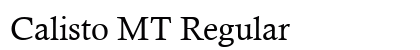 Calisto MT Regular Preview
