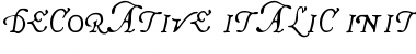 Download Decorative Italic Initials Font Download Decorative Italic Initials Font