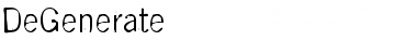 Download DeGenerate Font Download DeGenerate Font