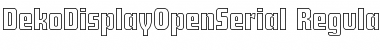 Download DekoDisplayOpenSerial Font Download DekoDisplayOpenSerial Font