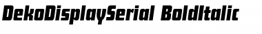Download DekoDisplaySerial Font