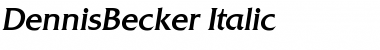 Download DennisBecker Italic Font