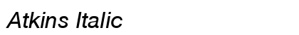 Atkins Italic preview