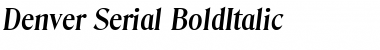 Download Denver-Serial BoldItalic Font