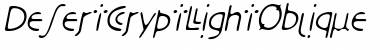 Download DesertCryptLight Font