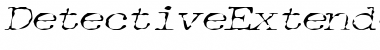 Download DetectiveExtended Font Download DetectiveExtended Font