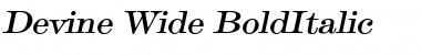 Download Devine Wide BoldItalic Font