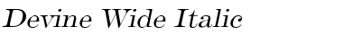 Download Devine Wide Italic Font