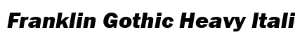 Franklin Gothic Heavy Italic Preview