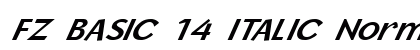FZ BASIC 14 ITALIC Normal preview