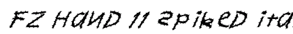 FZ HAND 11 SPIKED ITALIC Normal preview