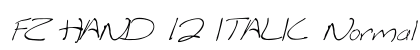 FZ HAND 12 ITALIC Normal preview