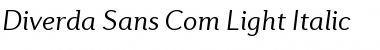Download Diverda Sans Com Light Italic Font