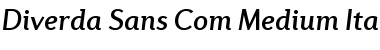 Download Diverda Sans Com Medium Italic Font