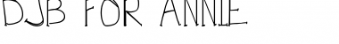 Download DJB FOR ANNIE Font Download DJB FOR ANNIE Font