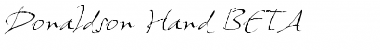 Download Donaldson Hand BETA Font Download Donaldson Hand BETA Font