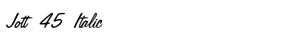 Jott 45 Italic preview
