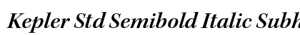Kepler Std Semibold Italic Subhead Preview
