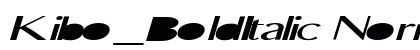 Kibo_BoldItalic Normal preview