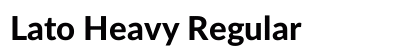 Lato Heavy Regular preview