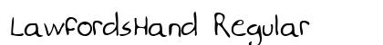 LawfordsHand Regular preview