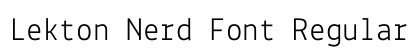 Lekton Nerd Font Regular Preview