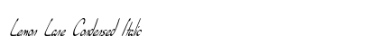 Lemon Lane Condensed Italic Preview